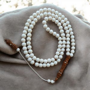 Camel Bone Tasbih 99, White Prayer Beads, Camel Bone Subha, Tasbeeh Gift, Kuka Masbaha, Kuka Imam Bone Tasbih, Islamic Rosary, Bone Misbah