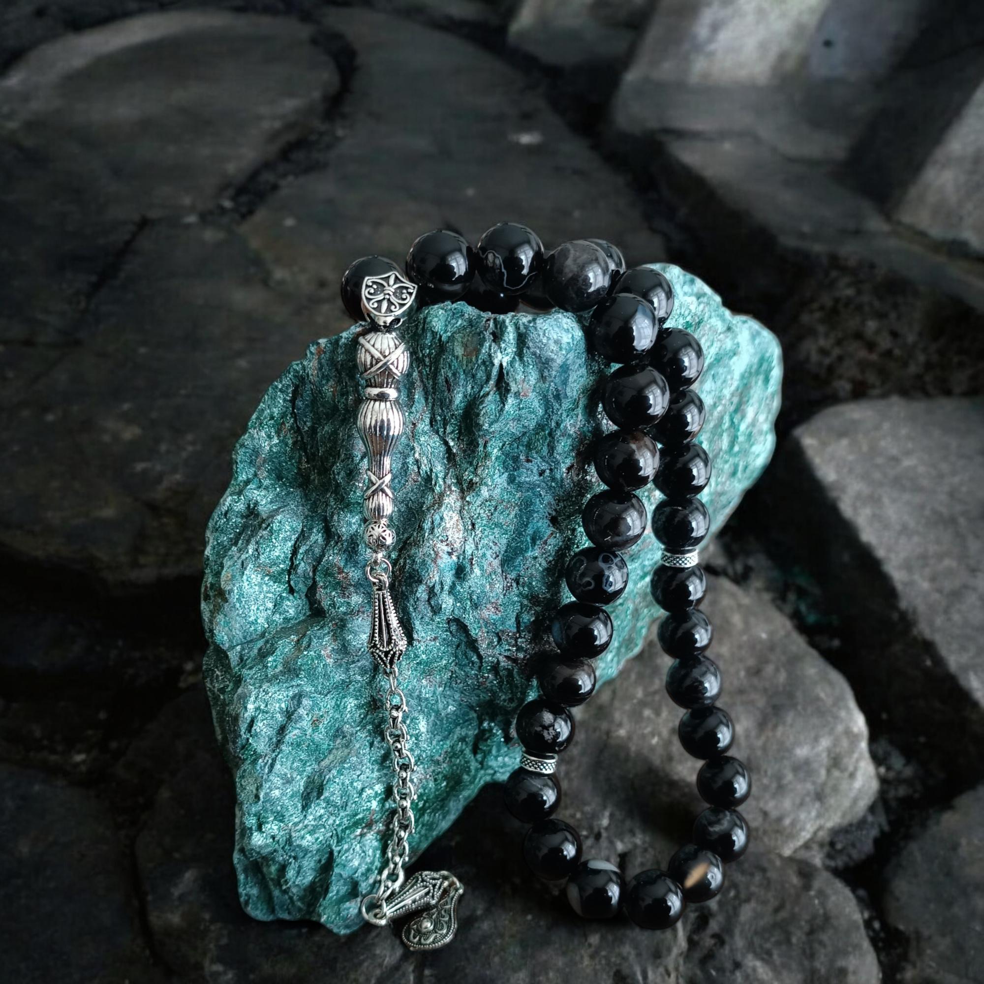 Chapelet Islamique Tasbih 33 Perles En Verre - Pour Prière, Méditation Ou Décoration Spirituelle - 10