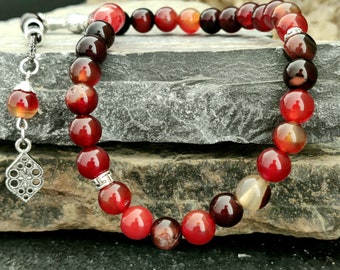 Agate Prayer Beads, Aqeeq Rosary Beads, Tasbih 33, Brown Misbaha, Dhikr Beads, Stress Beads, Gemstone Muslim Gift, Sibha, Tasbeeh Gift