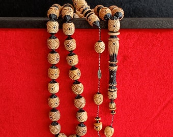 Big Size Tasbih, Handmade Collectible Wooden Rosary, Luxury Prayer Beads, 33 Beaded Handcarved Tasbeeh, Misbah, Sibha, Stress Beads, Dhikr