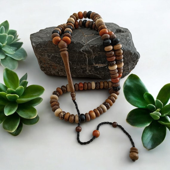 Wooden Beads Masbaha In English Authentic Ebony Islamic Tasbih