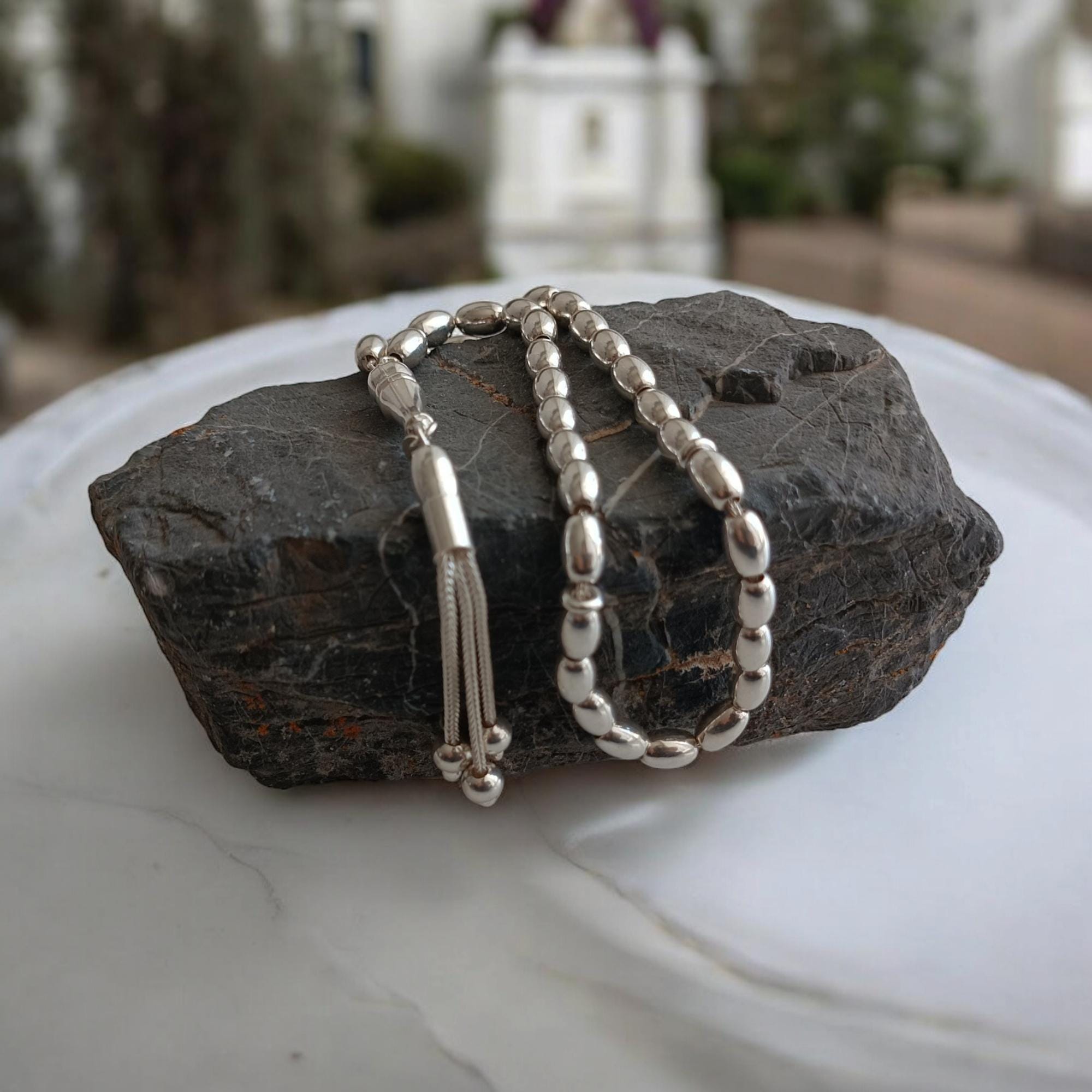 Hirabayashi Makiko・タッセルネックレス　[silver] Sterling Silver Tasbih, 925 Silver Rosary, Silver Prayer