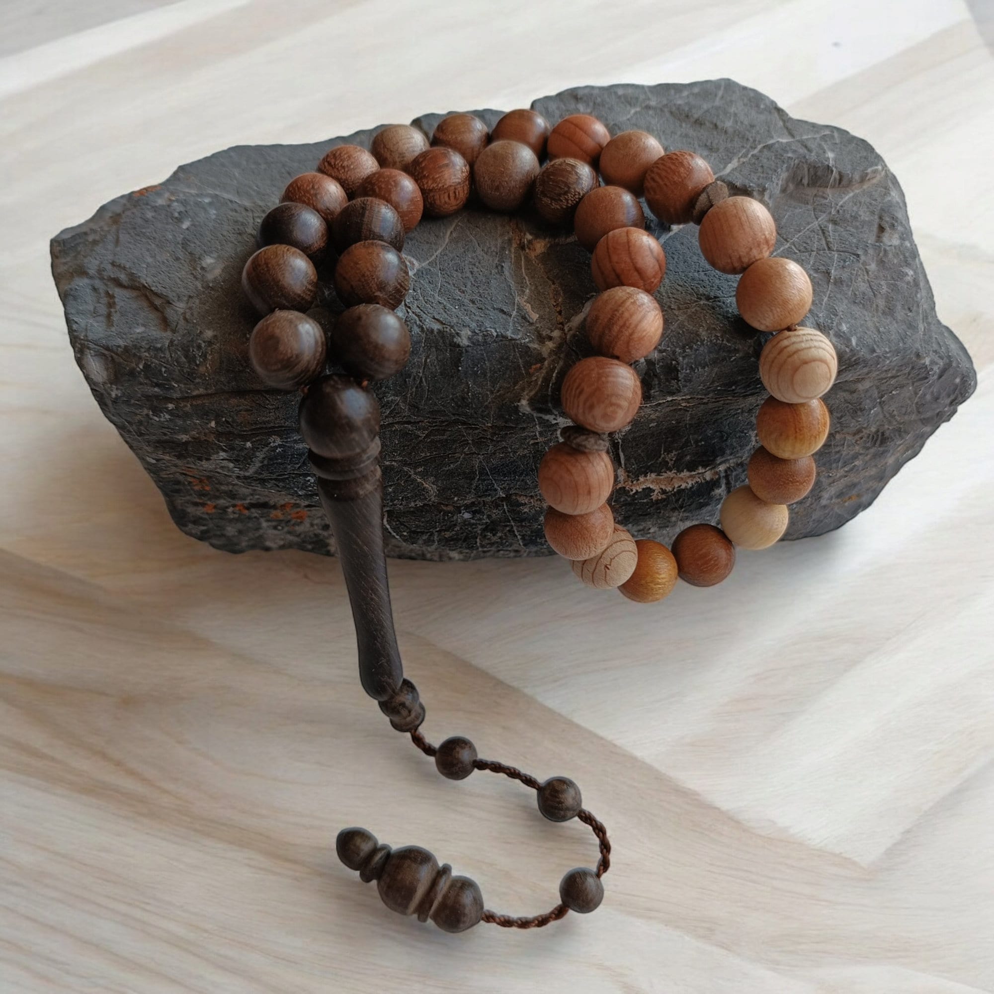 17 Types Wood Tasbih, Different Trees Prayer Beads, Tasbih 33, Islamic ...