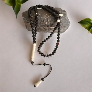 Kuka Tree and Camel Bone Tasbih, Tasbeeh 99, Wooden Masbaha, Prayer Beads Islam, Muslim Rosary, Eid Gift, Dhikr Beads, Wooden Tasbih Gift