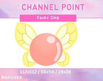 Pink Fairy Orb Channel Points for Twitch | Twitch Channel Point Icon | Twitch Emotes | Stream | Discord | Channel Points Redeem
