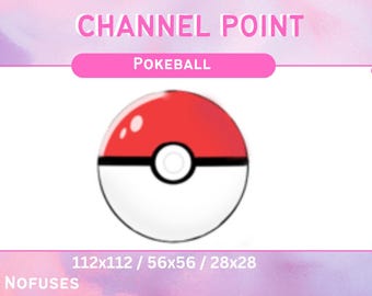 Pokeball Channel Points for Twitch | Twitch Channel Point Icon | Twitch Emotes | Stream | Discord | Channel Points Redeem
