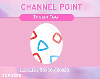 PKMN Togepi Egg Channel Points for Twitch | Twitch Channel Point Icon | Twitch Emotes | Stream | Discord | Channel Points Redeem