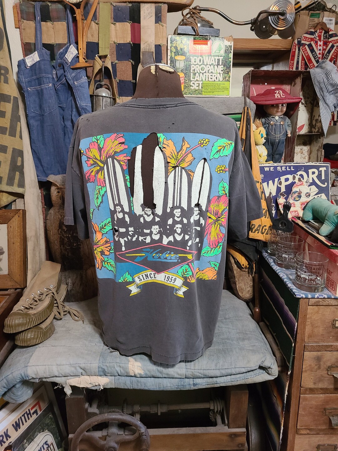 Vintage 1987 Hobie Surf Zombie Thrashed Pop Art Surfboard Etsy