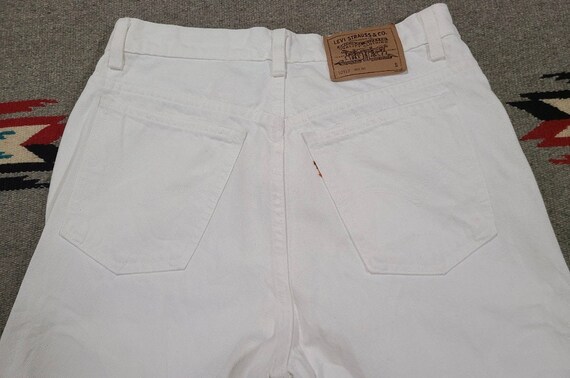 Vintage 80s Levis Made in USA White Denim 917 hig… - image 7