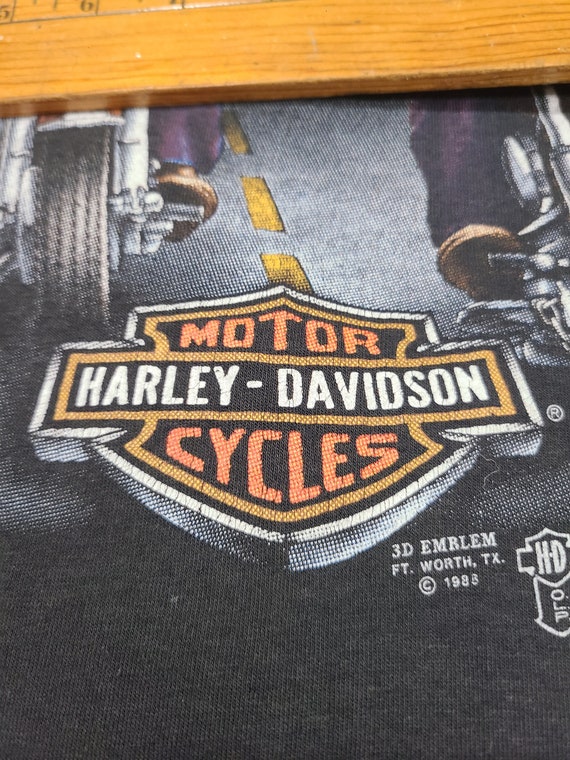 Vintage 1988 Harley Davidson 3d Emblem Rolling Th… - image 5