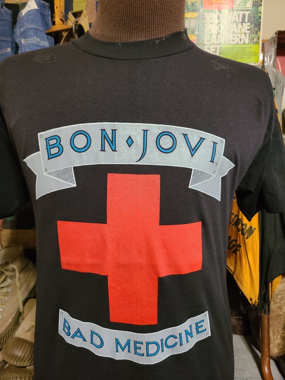 NOS Vintage 1989 Bon Jovi Bad Medicine Metal pop … - image 2
