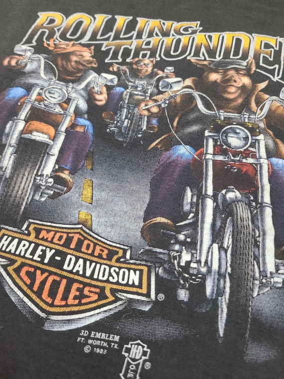 Vintage 1988 Harley Davidson 3d Emblem Rolling Th… - image 4