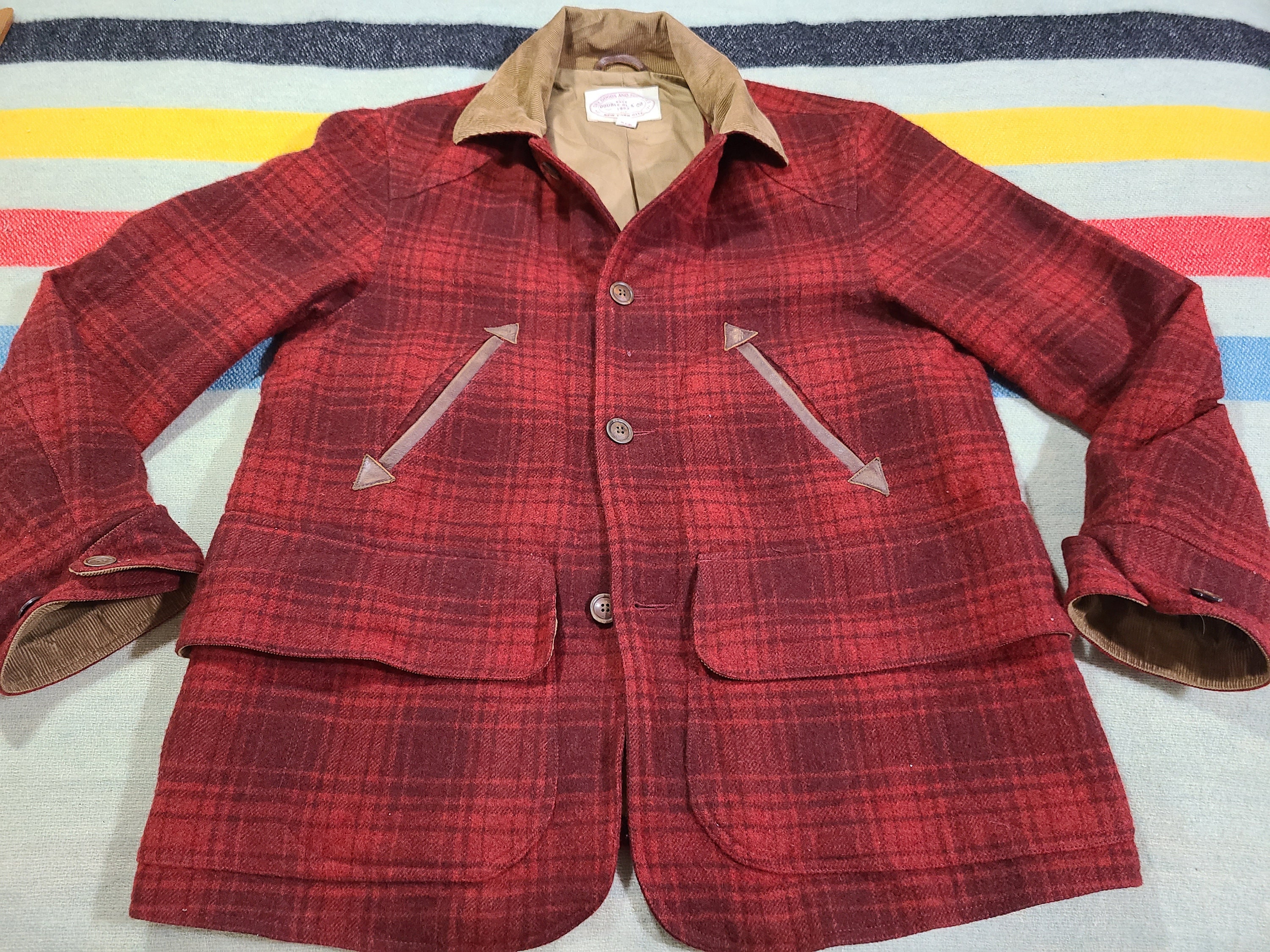 Rare 90s Ralph Lauren Double Rl Rrl NYC Red Buffalo Plaid Mackinaw