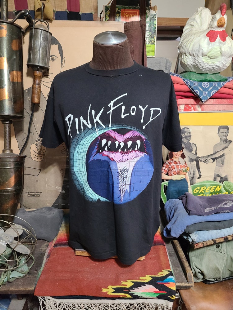 Vintage 1990er Jahre Winterland Pink Floyd The Wall Rock Konzert Tournee Musik Fan 90er Single Stitch Musik Fan Band T-Shirt 44 L