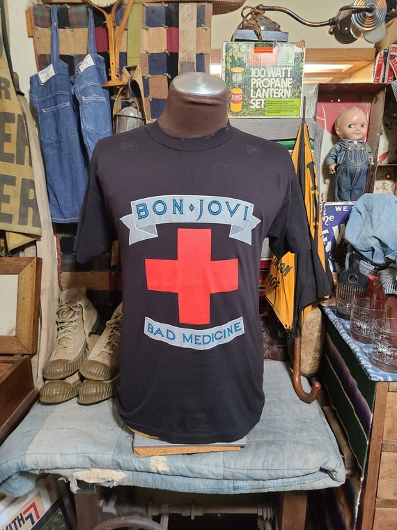 NOS Vintage 1989 Bon Jovi Bad Medicine Metal pop … - image 1
