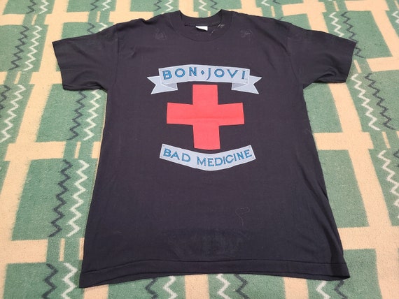 NOS Vintage 1989 Bon Jovi Bad Medicine Metal pop … - image 4