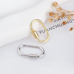 18 kt gold filled ovale karabijnsluiting, gesp, karabijnsluiting, draaisluiting, voor doe-het-sieraden