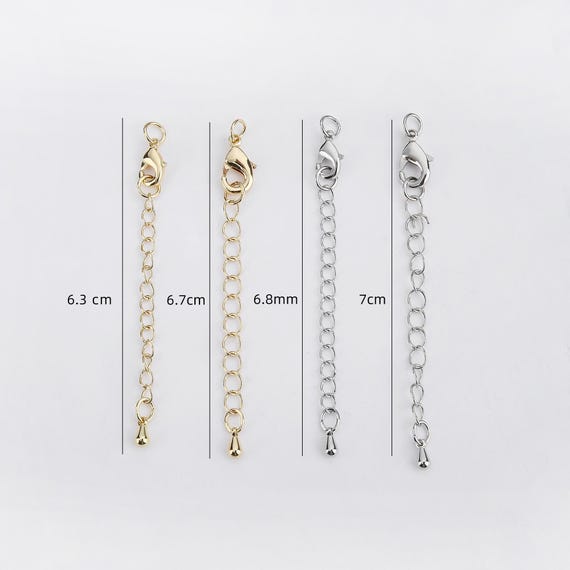 S1185 Catene Di Prolunga In Acciaio Inossidabile Placcato In Oro 18 - Foto 3