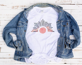Summer Blaze T-Shirt | Sunset Shirt | Sun Tee | Nature Lover Gift | Fiery Shirt | Gift for Him | Gift for Her | Sun Fire Shirt | Hiking Tee