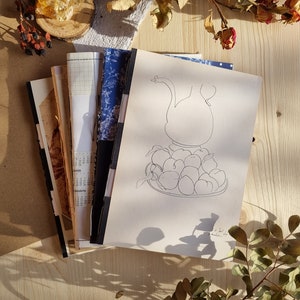 Quaderno a rifiuti zero / Diario spazzatura / Quaderno da disegno riciclato artistico / Cancelleria ecologica