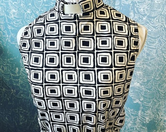 Black and white spandex  stretch vicar ,clergy,dickie vestment top .size made to order in soft spandex .many sizes available