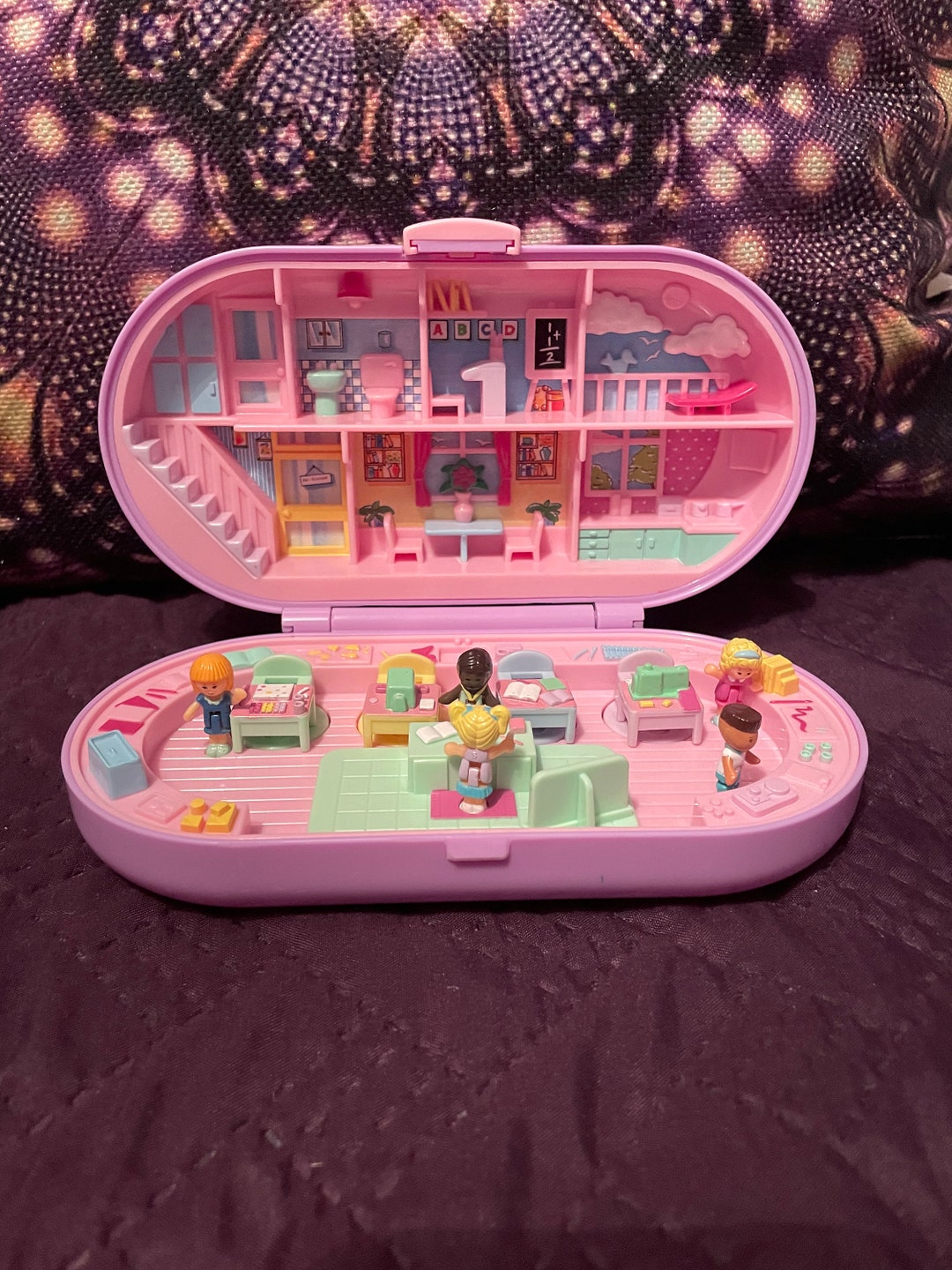Jouet Polly Pocket vintage Babysitting Stamper jauni Bluebird (1992) s - La Roue