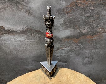 Iron Tamdin phurba. Handcrafted horse head hayagriva kilaya. for vajrakilaya practice.