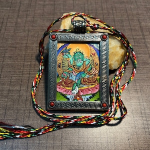 4x5 cm mini Dzambhala pendant. Jambhala yabyum. filled with blessing items inside. god of wealth. kuber. necklace. for magnetizing wealth