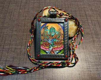 4x5 cm mini Dzambhala pendant. Jambhala yabyum. filled with blessing items inside. god of wealth. kuber. necklace. for magnetizing wealth