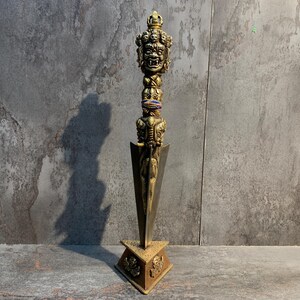 30 cm tall fine quality Dorje Phurba. ritual dagger. empowered with blessing thread and holy substances.