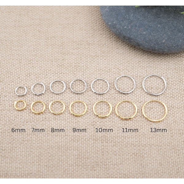 Tiny hoop earrings set of 2 or 3 pairs, Sterling silver huggies, small gold hoops, sleeper hoop 18 K gold, small huggies, stacking hoop set