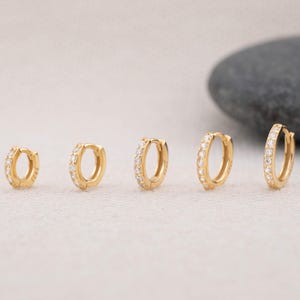 Pave hoop earrings, stacking earrings, cz diamond hoops, gold huggie hoops small, Silver huggies, lasting gift bestfriend, lovely gift her