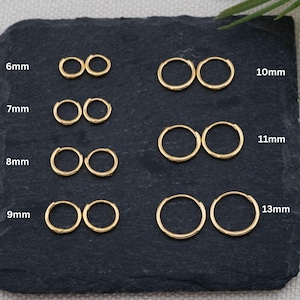 Tiny huggie earrings set 2 or 3 pairs, small cartilage huggy, hinged hoop, Sterling silver, 18K gold, hypoallergenic, giftful for daughter