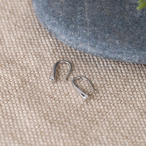 Sterling Silver Minimalist Water Droplet French Hook Earrings, Dainty ...