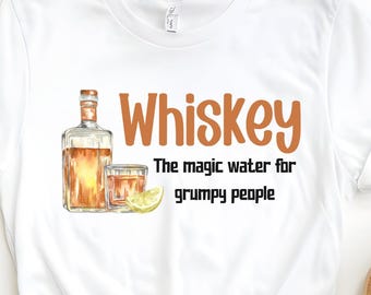 Grumpy People Drink Whiskey Funny Alcohol Shirt Unisex Gildan 64000