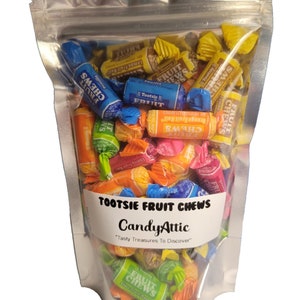 Tootsie Fruit Chews ~ Tootsie Roll Frooties ~ Candy Pouch  ~ 10 oz. Bag ~ Factory Fresh ~ Personalized Gift Label On Package ~ Candy Gift