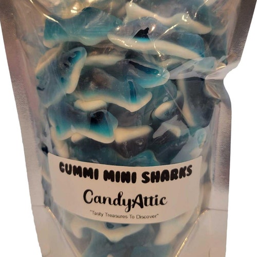Juicy Gummi Blue Mini Sharks Gummy Candy Blue Raspberry - Etsy