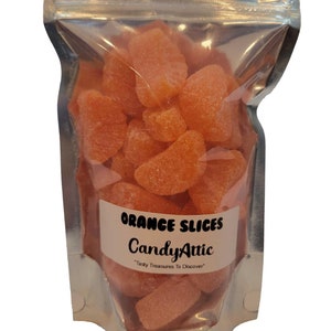Old Fashioned Orange Slices Candy ~ Orange Flavored Jelly Candy ~ 10 Ounce Bag  ~ Factory Fresh ~ Personalized Gift Label On Package