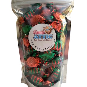 Strawberry Bon Bons ~ Individually Wrapped ~ Strawberry Filled Flavor ~ 10 Ounce Bag ~ Factory Fresh ~ Personalized Gift Label ~ Christmas