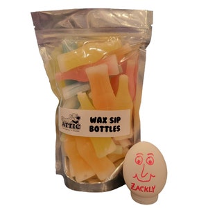 Old Fashioned Wax Sip Bottles ~ 8 oz Candy Pouch ~ Nik L Nip ~ Wax Bottles Candy ~ Candy Attic ~ Fast Shipping ~ Compare Our Prices & Save!