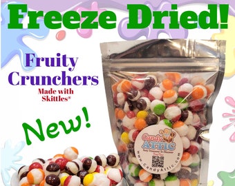 Fruity Crunchers Freeze Dried Candy ~ Popular Freeze Dried Candy ~ Choose Your Size ~ Made with Skittles Candy ~ Personalized Gift