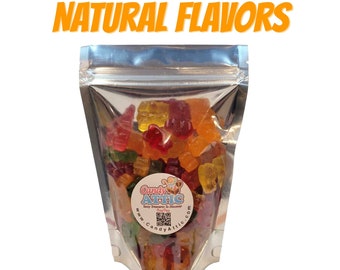 5 Natural Flavor Gummi Bears® ~ Gummy Bears Candy ~ 5 Flavors  ~ 10 Ounce Resealable Bag ~ Factory Fresh ~ Personalized Gift Label