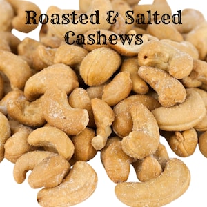 Roasted & Salted Cashews ~ Always Fresh and Fast Shipping ~ 10 Ounce Resealable Bag ~ Personalize ~ Makes A Great Gift!