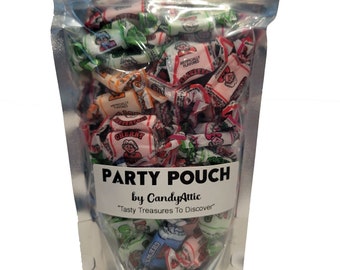 Party Pouch Albert's Fruit Chews Candy ~ Assorted Flavor ~ 1/2 lb. Bag (8 oz.) ~ Factory Fresh ~ Personalized Gift Label On Package