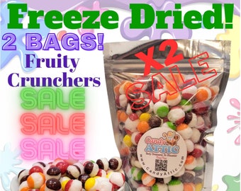 2 BAGS!! ~ SALE ~ Fruity Crunchers Freeze Dried Candy ~ Popular Freeze Dried Candy ~ Choose Your Size ~ Made with Skittles Candy