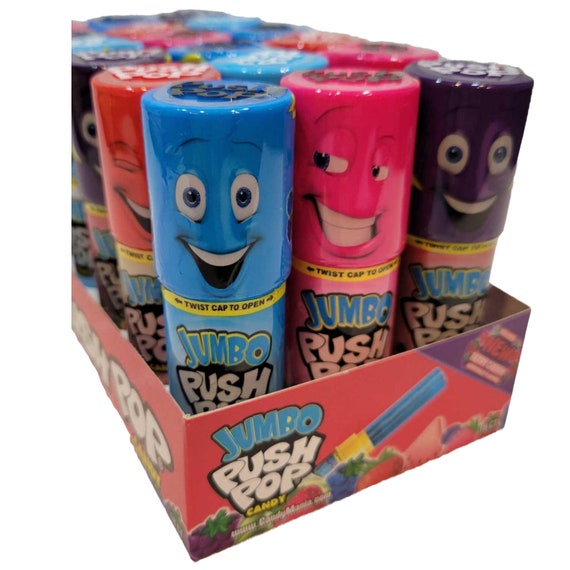2 Jumbo Push Pop Suckers X2 Jumbo Push Pop Candy Push Pop Sucker