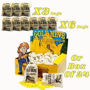 Gold Mine Gum Nuggets ~ Nostalgic Candy ~ Gold Nugget Gum ~ Old Fashion ~ Choose A Quantity ~ 2 oz Size