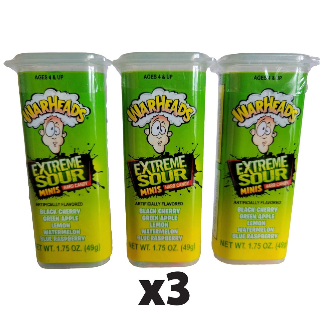 Warheads Extreme Sour Minis Pack of 3 Extreme Sour Candy Tik Tok Candy