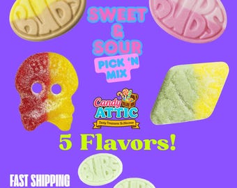 BUBS Swedish Foam Candy Pick N Mix ~ Swedish Candy Mix ~ 5 Flavor Mix ~ Banana ~ Strawberry Pomegranate ~ Skulls ~ Ovals ~ Ships from USA