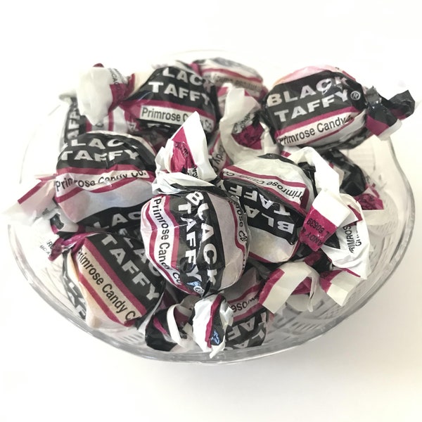 Black Taffy Candy ~ Old Fashioned Taffy ~ Black Licorice Flavor ~ Old Time Candy  ~ 8 oz. Bag ~ 1/2 pound ~ Black Jacks Candy